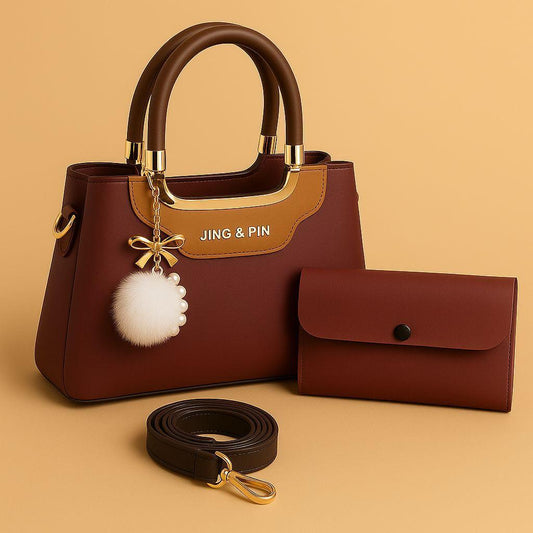 Premium 'JING & PIN' Ladies Handbag Collection with Clutch