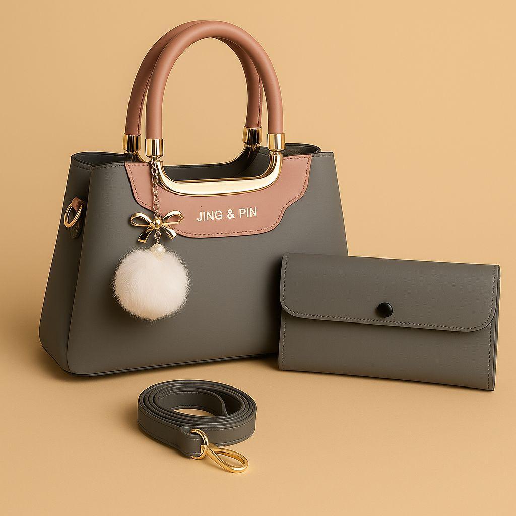 Premium 'JING & PIN' Ladies Handbag Collection with Clutch